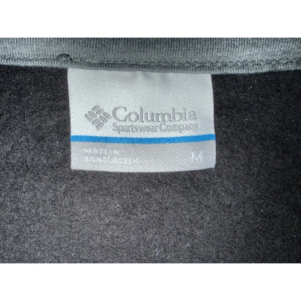 Columbia 1/4 Zip Sweater Dark Gray Knit  Pullover Long Sleeve Mens M